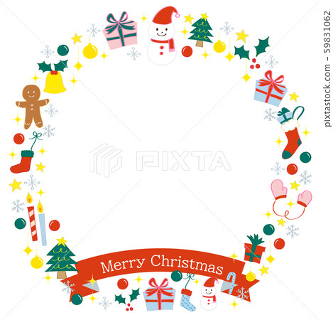 Round frame with Christmas motif Round frame with Christmas motif 59831062