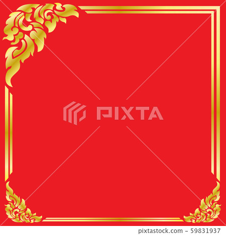 thai elegant art gold border frame in red stock illustration 59831937 pixta thai elegant art gold border frame in