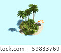 Private beach private island island 59833769