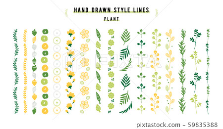 Set of decorative decorative plants (vertical) 59835388
