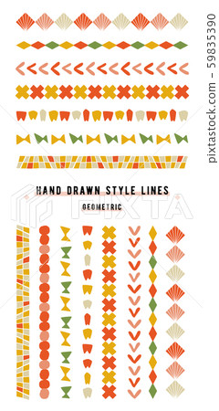 Set of decorative borders of geometric shapes 59835390