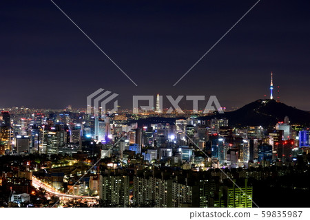 Seoul downtown night view Seoul downtown night view 59835987