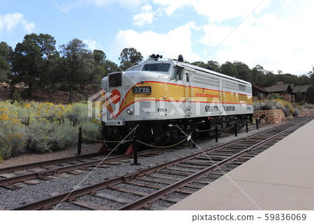 大峽谷鐵路內燃機車，亞利桑那，美國 59836069