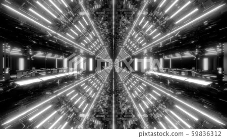 futuristic scifi space hangar tunnel corridor with endless glowing lights 3d illustration 3d futuristic scifi space hangar tunnel corridor with endless glowing lights 3d illustration 3d 59836312