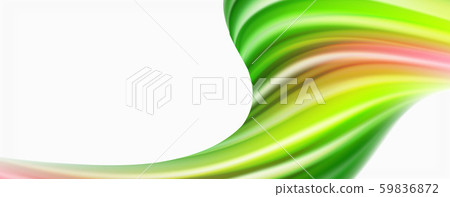 Modern Liquid color flow on white - colorful flow poster. Techno Wave Liquid shape in white color Modern Liquid color flow on white - colorful flow poster. Techno Wave Liquid shape in white color 59836872
