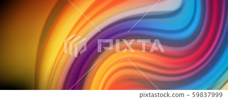 Abstract wave lines fluid rainbow style color stripes on black background. Artistic illustration for Abstract wave lines fluid rainbow style color stripes on black background. Artistic illustration for 59837999