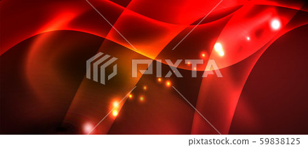Neon color wave lines abstract background, magic techno futuristic light 59838125