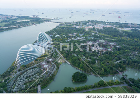Gardens by the Bay as seen from Marina Bay Sands Gardens by the Bay as seen from Marina Bay Sands 59838329