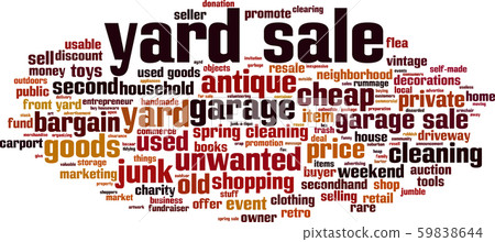 Yard sale word cloud Yard sale word cloud 59838644