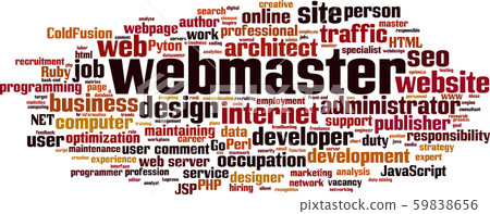 Webmaster word cloud 59838656