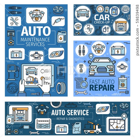 Auto repair, car diagnostic, maintenance service 59839498