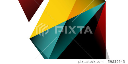 Vintage abstract template with triangle mosaic composition vecton white background. Simple design 59839643