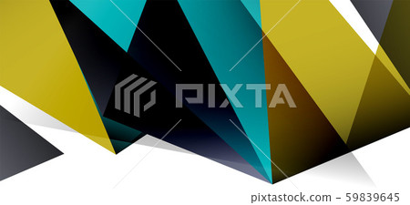Vintage abstract template with triangle mosaic composition vecton white background. Simple design 59839645