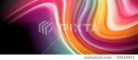 Flowing liquid colors - modern colorful flow poster. Wave liquid shapes. Art design for your design 59839953