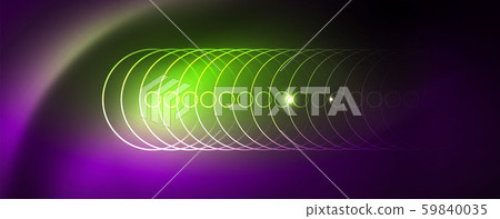 Shiny glowing design background, neon style lines, technology concept, vector 59840035