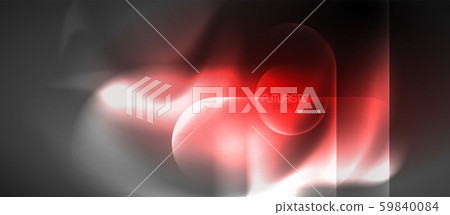 Neon glowing techno lines, hi-tech futuristic abstract background template 59840084