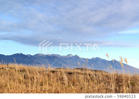 Japan Alps scenery seen from Kirigamine plateau Japan Alps scenery seen from Kirigamine plateau 59840113