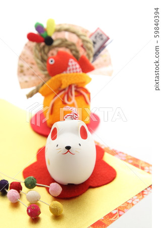 Child year New Year's material white back 1 59840394