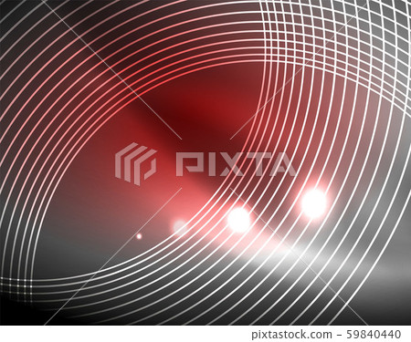 Dark space with neon color glowing lights abstract background Dark space with neon color glowing lights abstract background 59840440