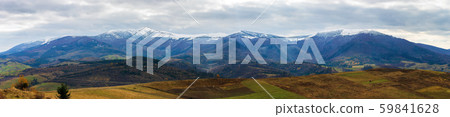 borzhava mountain ridge with snow capped tops borzhava mountain ridge with snow capped tops 59841628