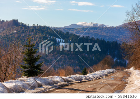 winding serpentine in winter mountains winding serpentine in winter mountains 59841630
