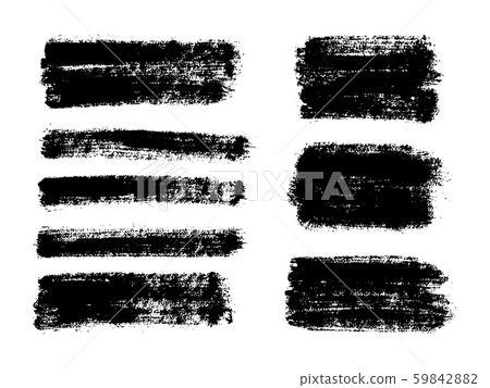 Set of black paint, ink brush strokes, brushes, lines. Set of black paint, ink brush strokes, brushes, lines. 59842882