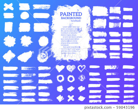 Painted grunge stripes set. 59843196