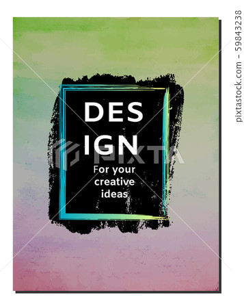 Vector Modern Art frame on watercolor background for hipsters. Element for design business cards Vector Modern Art frame on watercolor background for hipsters. Element for design business cards 59843238
