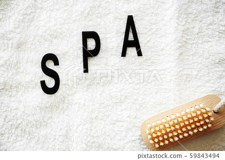 Shower supplies. Composition cosmetic products of spa treatment 59843494