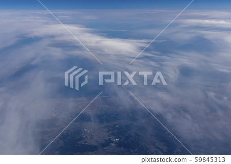 Sea of clouds from airplane # 9 59845313