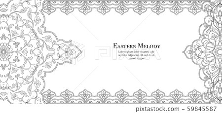 Eastern ethnic motif, traditional muslim ornament. 59845587