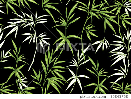 Tropical plants and flowers. Seamless pattern Tropical plants and flowers. Seamless pattern 59845768