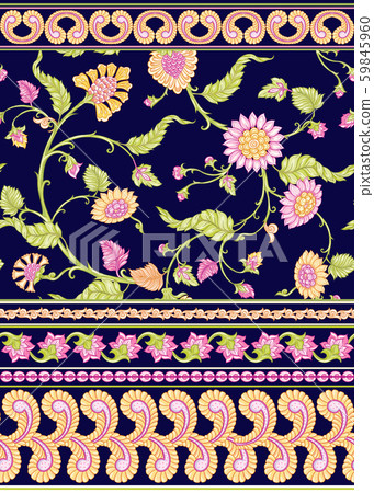 Seamless Indian floral ethnic pattern Seamless Indian floral ethnic pattern 59845960