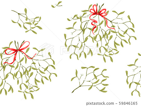 Seamless pattern Mistletoe 59846165