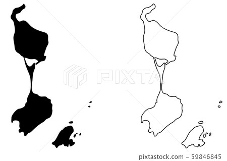 Saint Pierre and Miquelon map vector 59846845