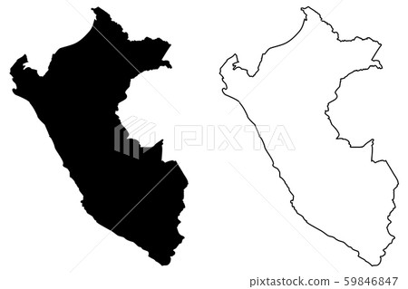 Peru map vector 59846847