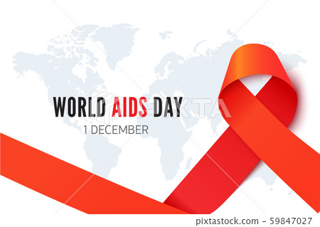 World Aids Day December First Banner Template Stock