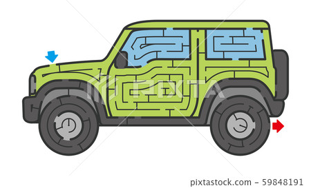 Four-wheel drive vehicle maze 59848191