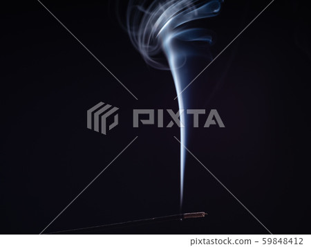 Abstract swirl of white smoke from burning 59848412