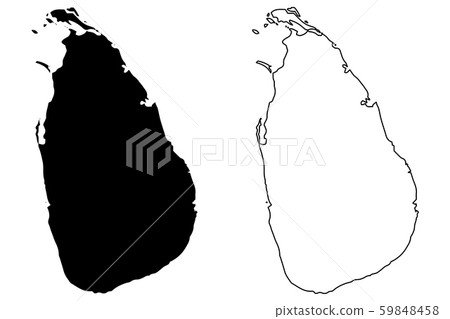Ceylon map vector Ceylon map vector 59848458