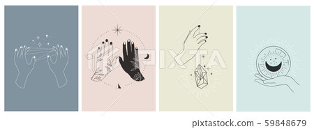 Collection of fine, hand drawn style logos and icons of hands. Fashion, skin care and wedding Collection of fine, hand drawn style logos and icons of hands. Fashion, skin care and wedding 59848679