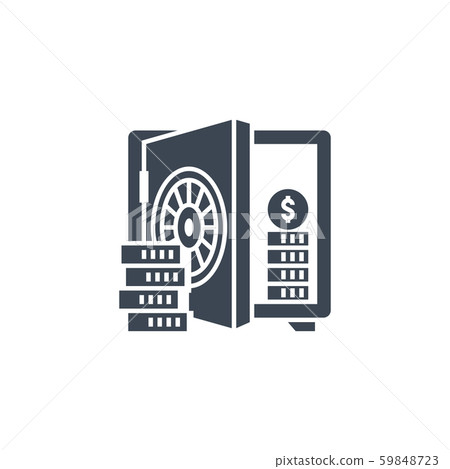 Deposit Account related vector glyph icon. 59848723