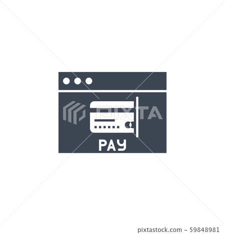 On Pay related vector glyph icon. On Pay related vector glyph icon. 59848981