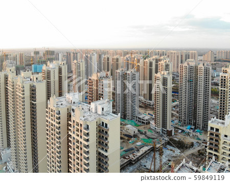 Massive building sites construction in China Massive building sites construction in China 59849119