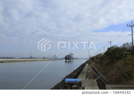 Omuta City Miike Port Harbor container ship, 59849192