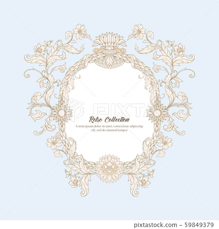 Border, frame, label In baroque, rococo, Border, frame, label In baroque, rococo, 59849379