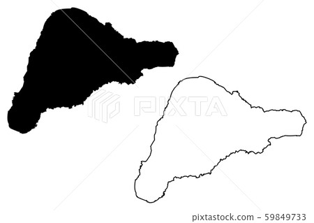Easter Island map vector 59849733