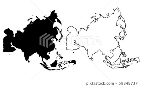 Map of Asia vector illustration, 59849737