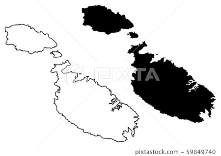 Malta island map vector, Malta island map vector, 59849740