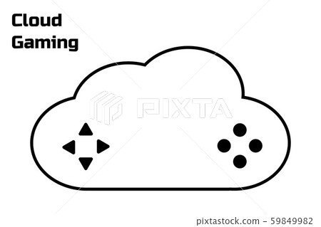 Cloud gaming concept. Modern gamepad. Connection to the cloud service. Future of mobile, pc, tablet 59849982